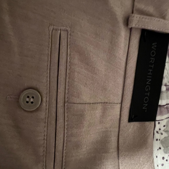 Worthington Modern Fit Slacks Size 8T tumbleweed heather NWT - Picture 13 of 14